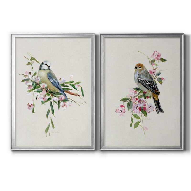 Spring Song Blue Bird Premium Framed Print - Ready to Hang - Multi-Color