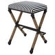 preview thumbnail 6 of 8, Uttermost 23711 Braddock 19" Wide Counter Stool - Navy Blue / Cream