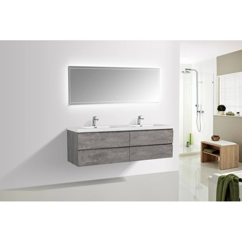 Alma 72 inch integrated sink / Double sink