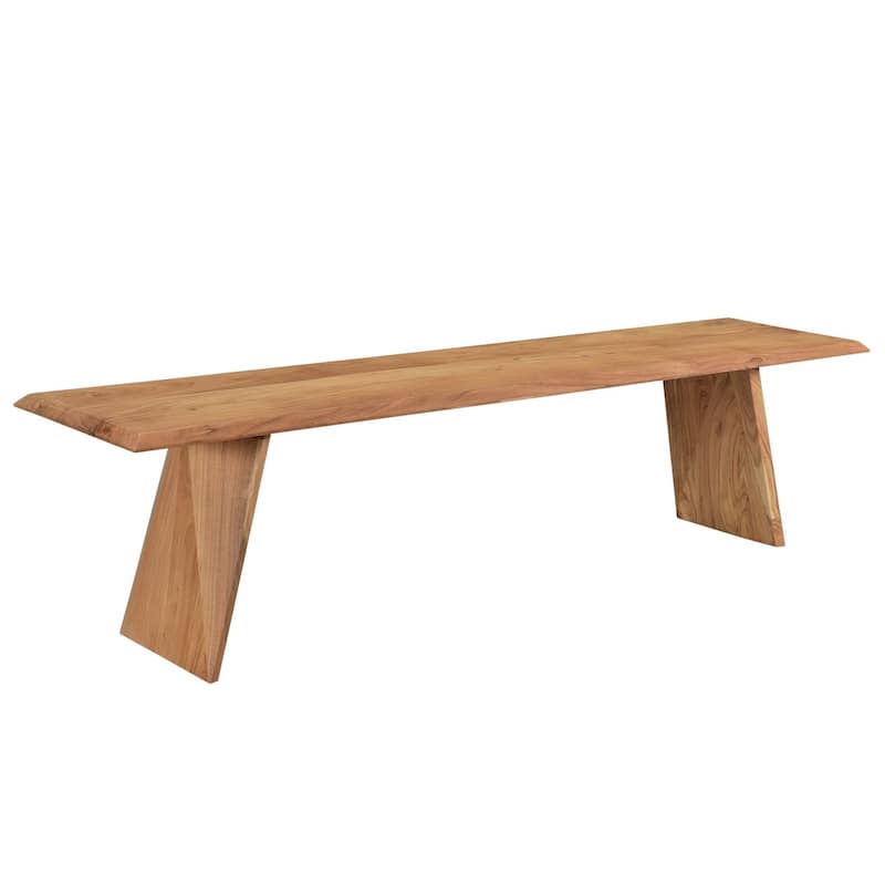 Solid Wood Angled leg Bench - 70 Inch
