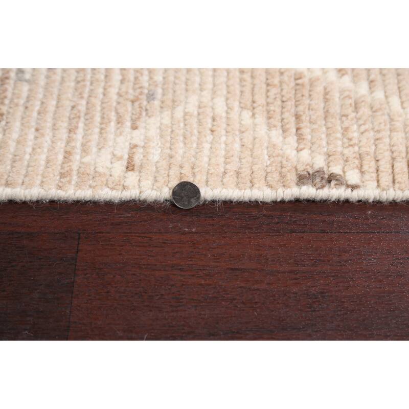 Geometric Contemporary Moroccan Oriental Area Rug Handmade Wool Carpet - 5'4" x 7'10"