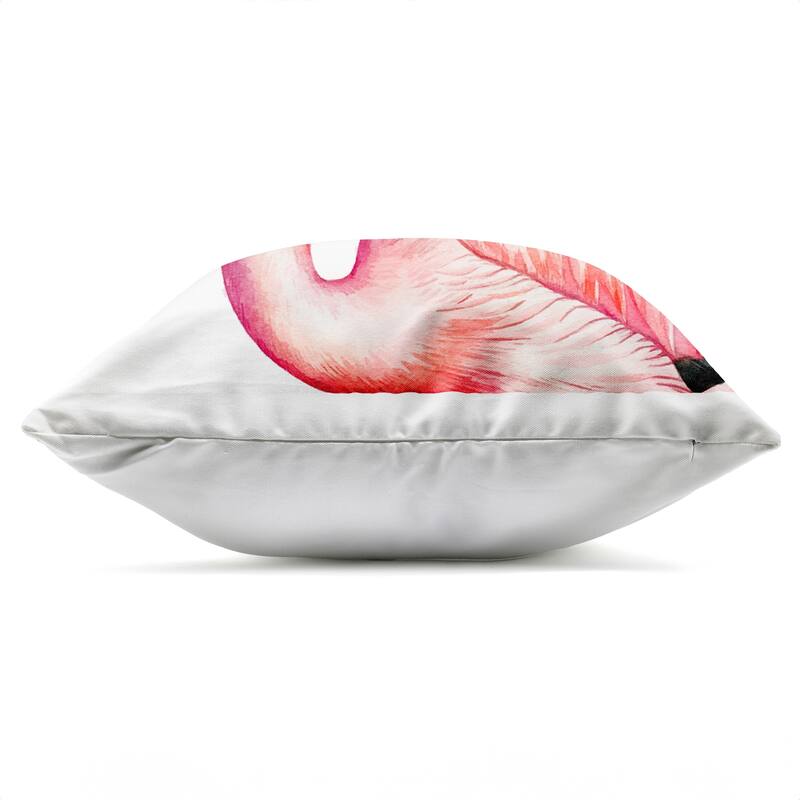 Stupell Disco Hat on Flamingo Printed Outdoor Throw Pillow Design by Amanda Greenwood
