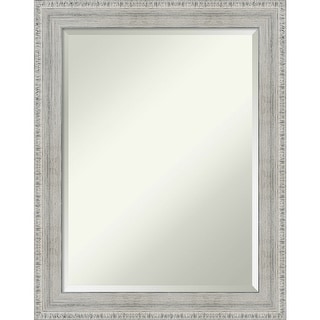 Bathroom Mirror 36x24 Glass Hardwood Whitewash Outer Size 41 x 29