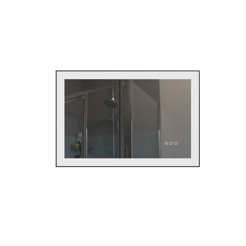 LED Black Aluminum Framed Bathroom Mirror Vanity Mirror for wall, dimmable - 20x28 - 24x36
