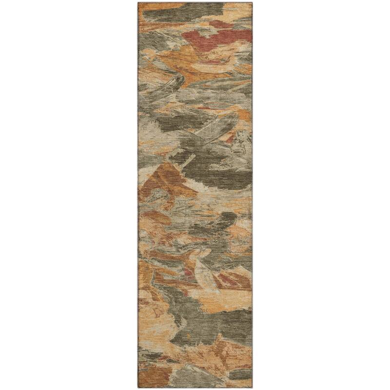 Premium Washable Super Soft Contemporary Brushstrokes Mayfield Rug