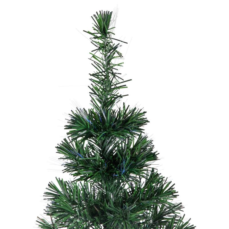 Pre-Lit Medium Multi-Color Fiber Optic Pine Christmas Tree - 4' - 4 Foot
