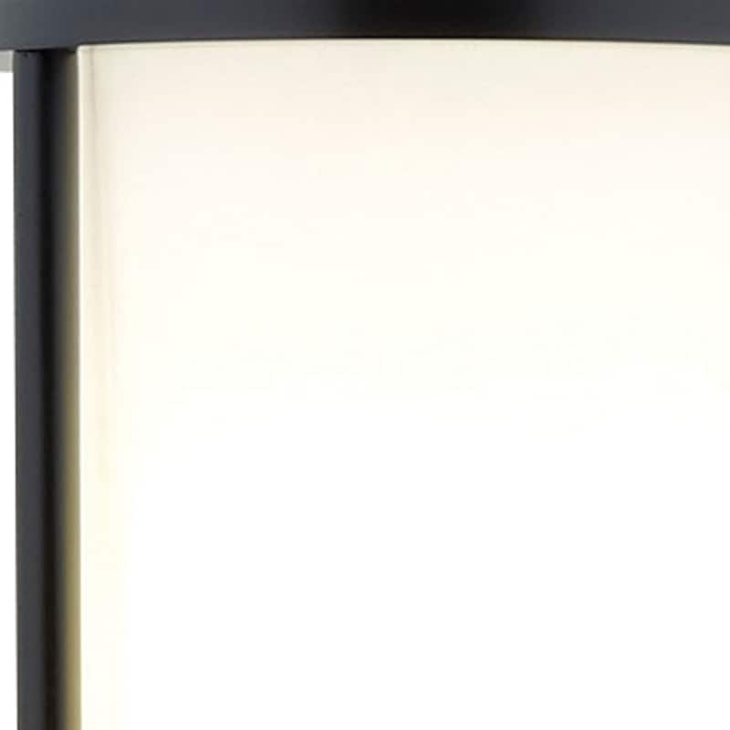 HomeRoots 63" Black Wood Column Floor Lamp With White Fabric Cylinder Shade - 62.5 x 11.5 x 11.5
