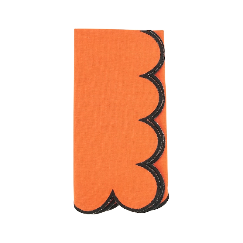 Sweet Edge Scalloped Napkin (Set of 4) - 20"x20" - Orange