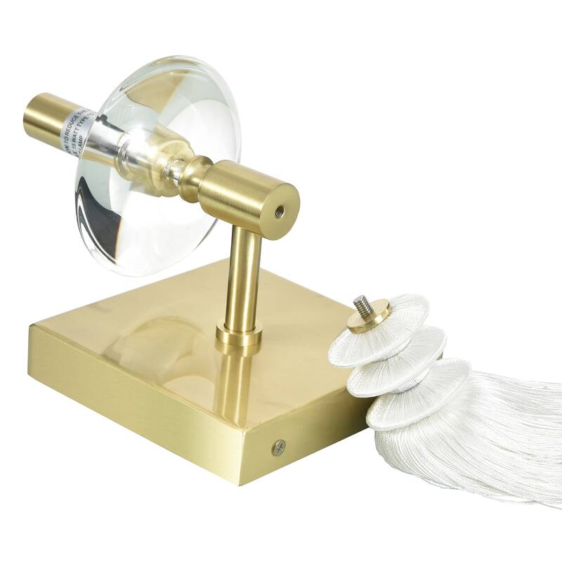 StyleCraft Marquette Tassel Wall Sconce - 5"W x 5"D x 14.5"H