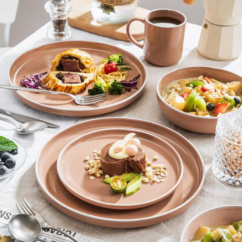 vancasso Sesam 16-Piece Speckled Dinnerware Set, Service for 4
