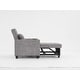 preview thumbnail 8 of 8, Tech Cloth Convertible Futon Armchair Bed with USB Ports, 3-Position Backrest and Built-in Storage