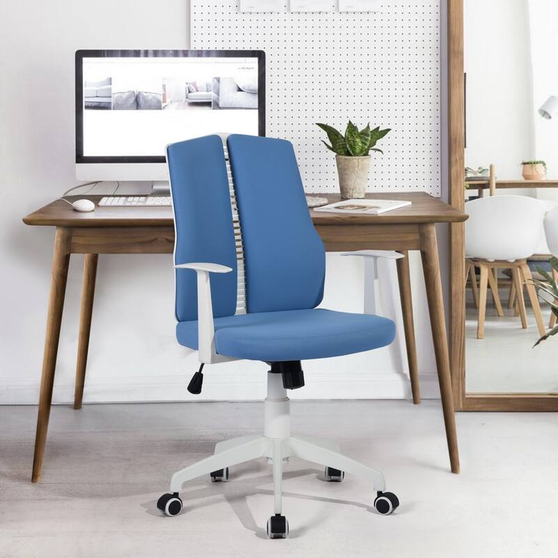 HomyLin Adjustable Home Office Chair Swivel Task Chair with Armrest and Lumbar Support
