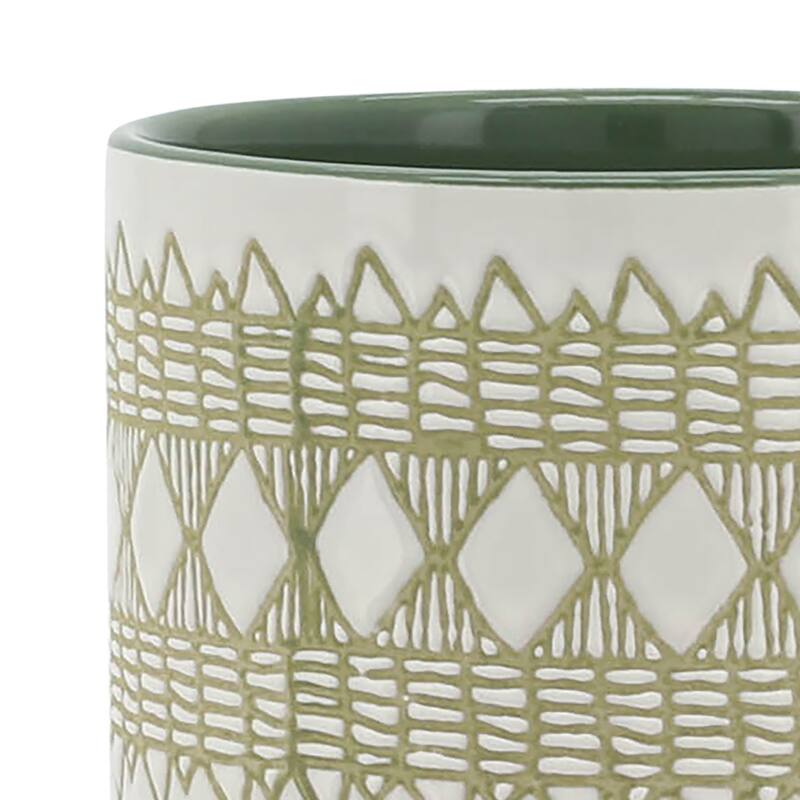 Sagebrook Home Abstract Ceramic Planter on Stand Indoor/Outdoor