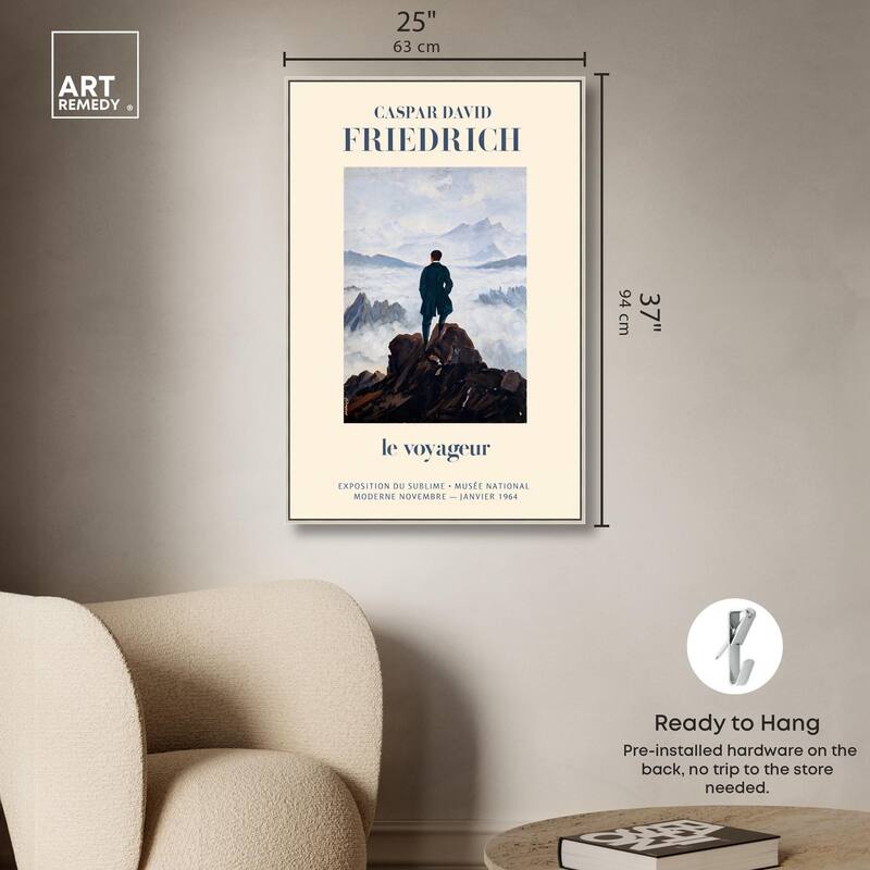 Wanderer in a Sea of Mist Canvas by Art Remedy