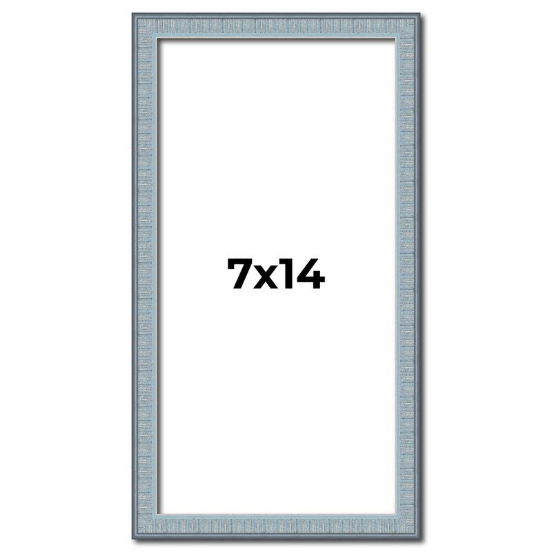 7x14 Frame Rustic Sky Blue Solid Wood Picture Frame | 0.75 Inch