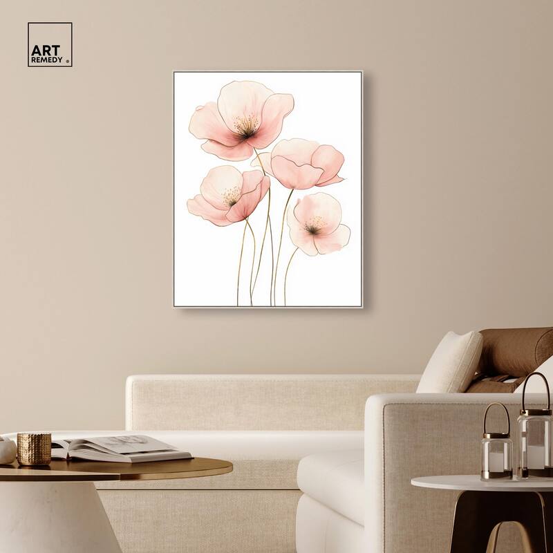 Pink Petal light Canvas by Art Remedy