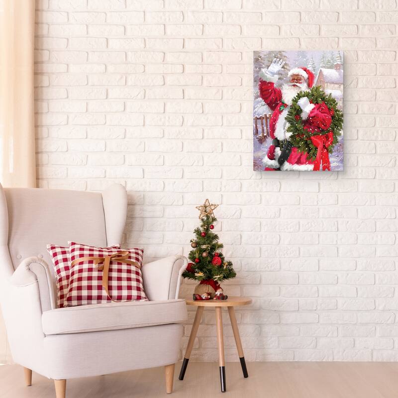 Santa Waving 3 by The Macneil Studio Canvas Art Print