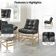 preview thumbnail 29 of 28, NPD Furniture Oswald Faux Leather Tufted Accent Chair