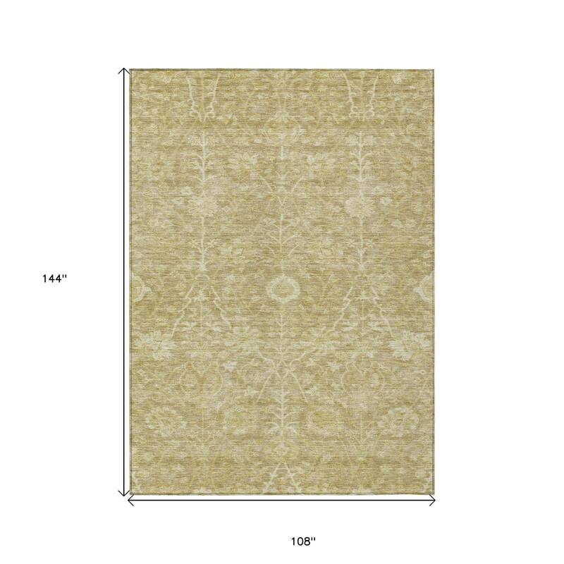 HomeRoots Floral Transitional Rectangle Outdoor Rug