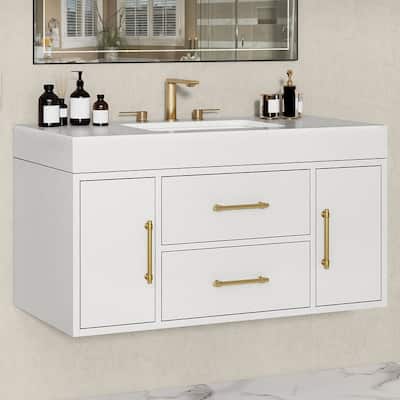 Moasis 40" Floating Bathroom Vanity with 2 Drawer and 2 Cabinet