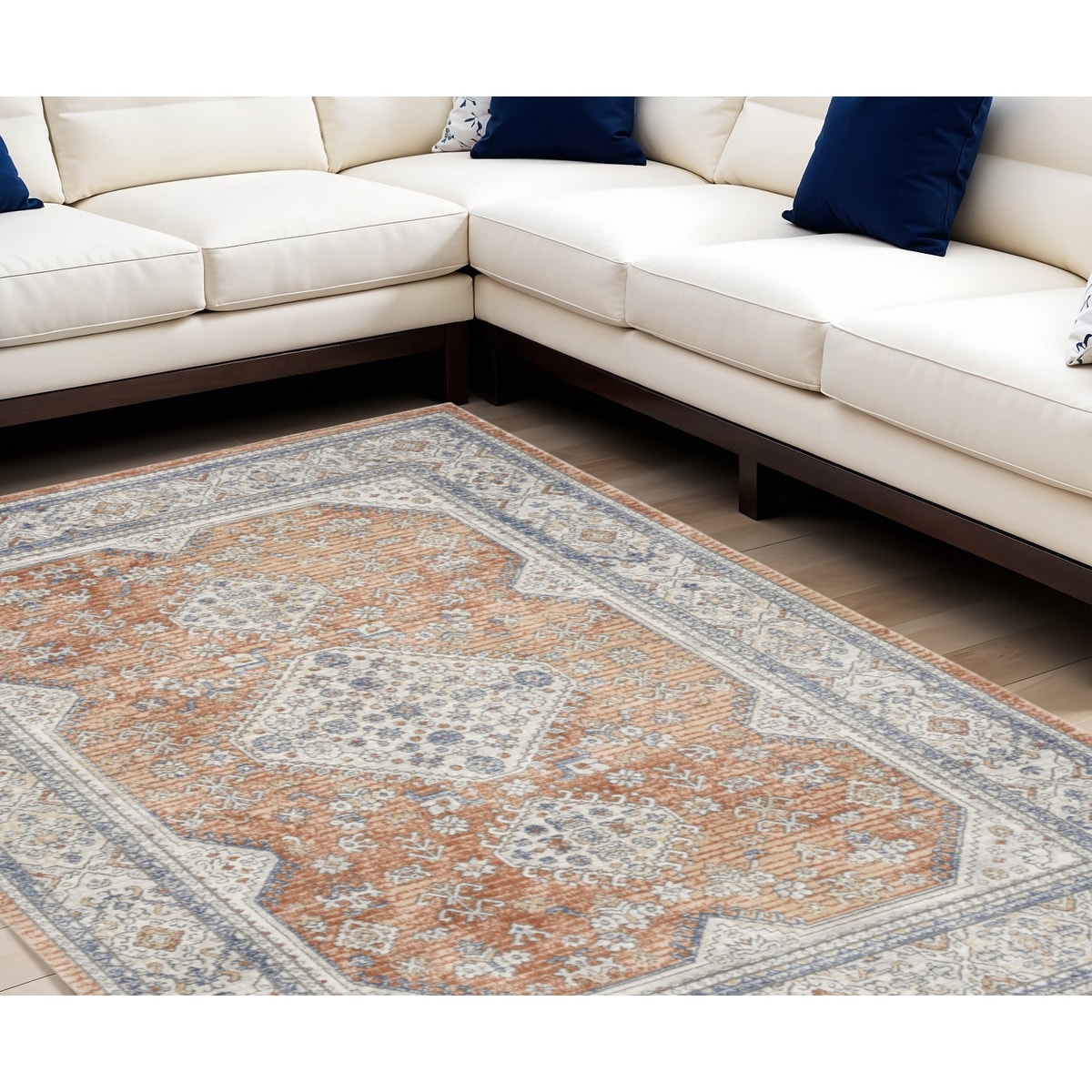 Loyaj Power Loomed Traditional Durable Area Rug By HomeRoots - 118' X '94' X '0.5