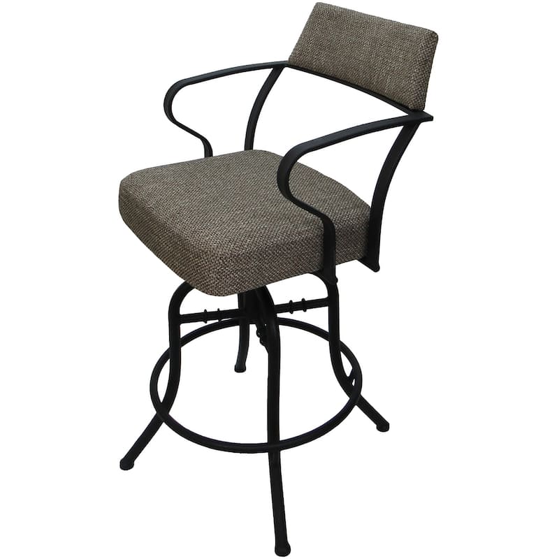 Carolina Brown Swivel Tilt Counter 26" or Bar 30" Metal Bar Stool - Grey - Counter Height