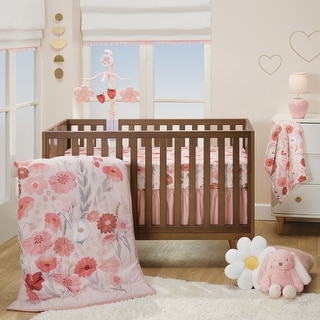 Bedtime Originals Flower Power 3-Piece Floral Baby Nursery Crib Bedding Set