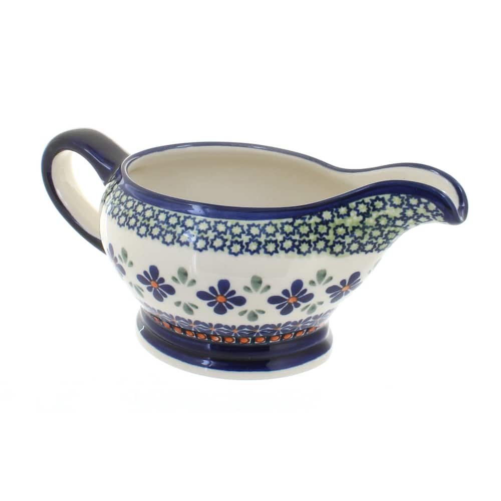 Blue Rose Polish Pottery 1258 Zaklady Gravy Boat