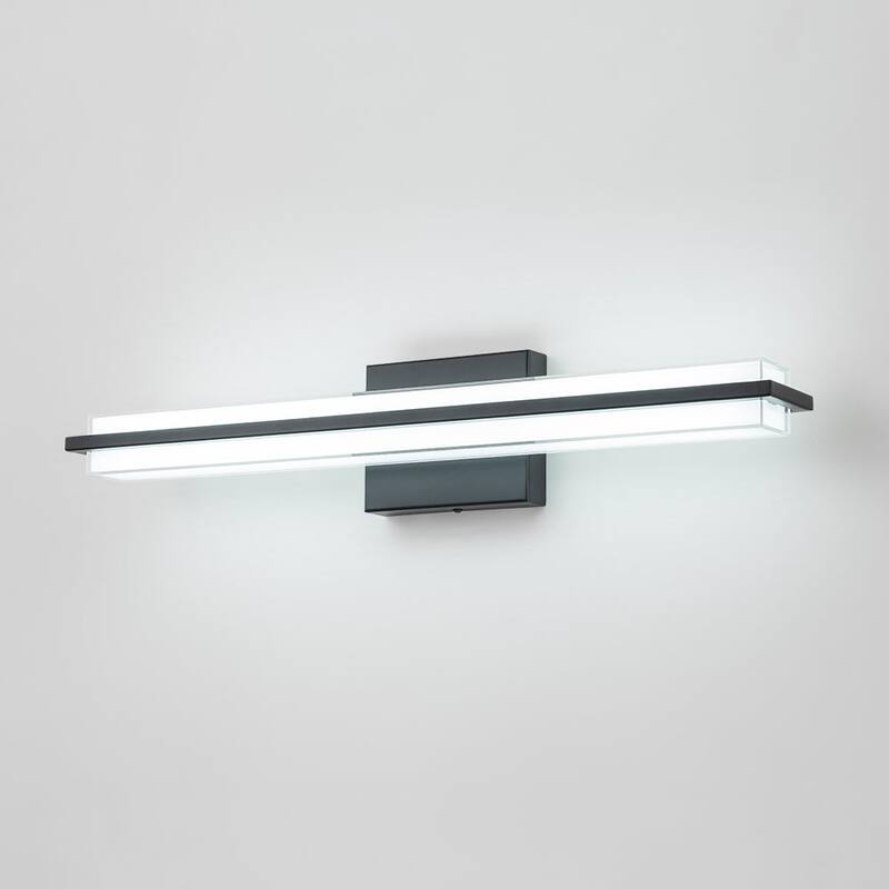 Contemporary Dimmable LED Rectangular Vanity Wall Sconce 24.6in