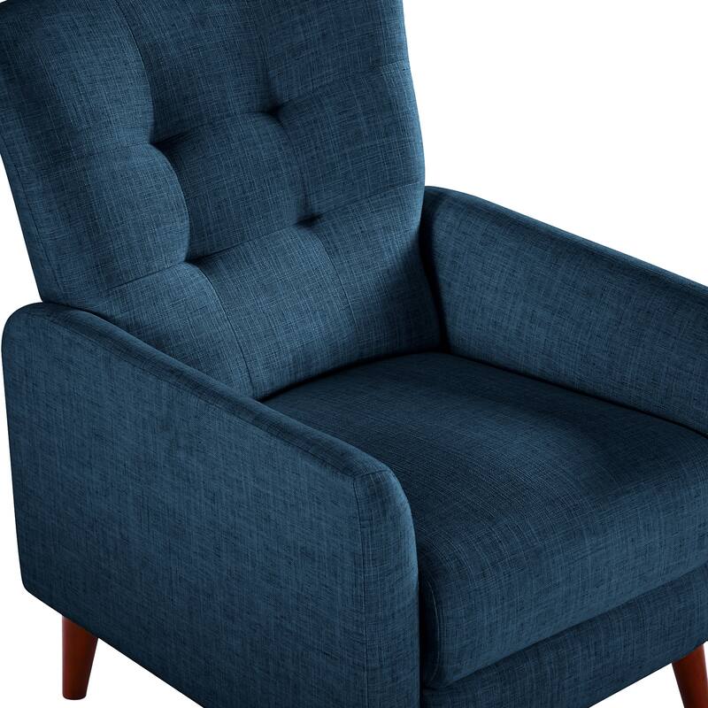 Aurora Modern Manual Recliner Set of 2 with Solid Wooden Legs