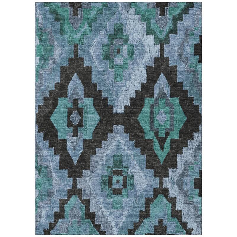 HomeRoots Aztec Transitional Rectangle Outdoor Rug