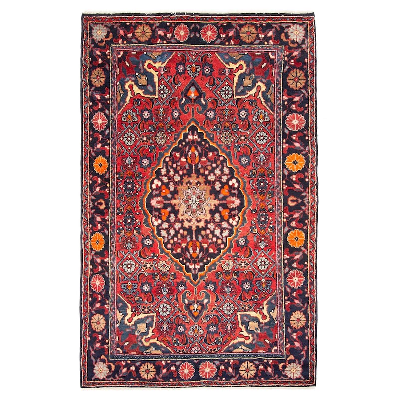 ECARPETGALLERY Hand-knotted Anatolian Vintage Red Wool Rug - 4'2 x 6'8 - Red - 4'2 x 6'8
