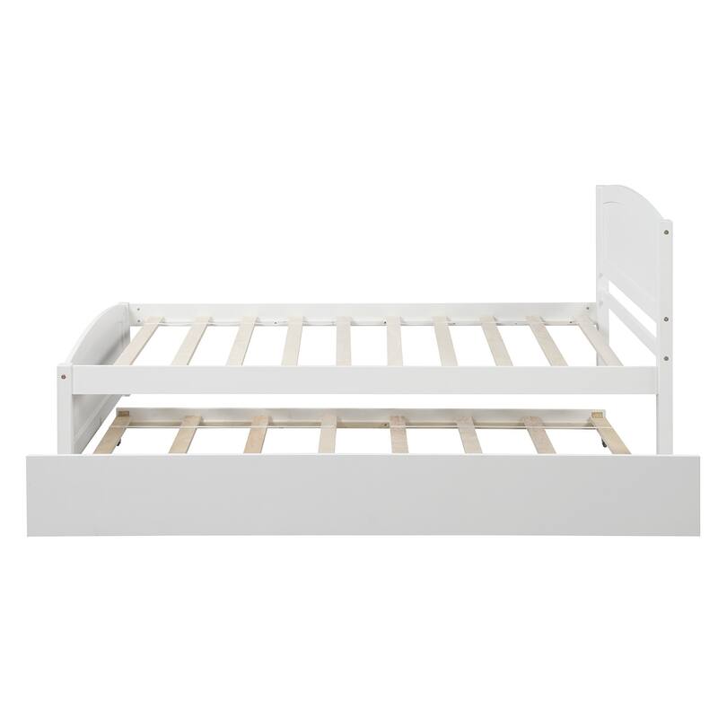 Twin size Platform Bed with Trundle