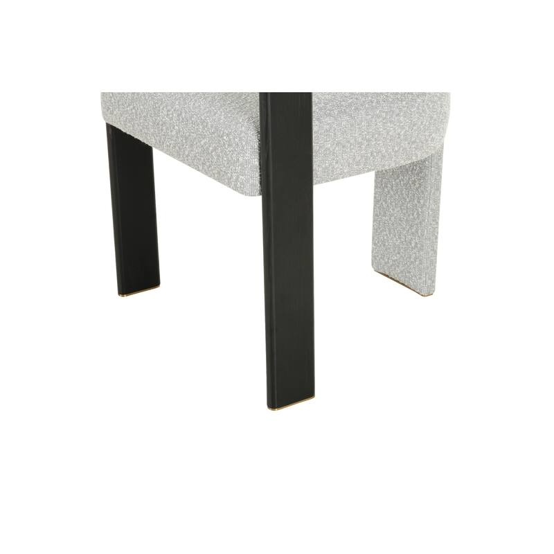 Modrest Kenmare Modern Light Grey Fabric & Black Dining Chair