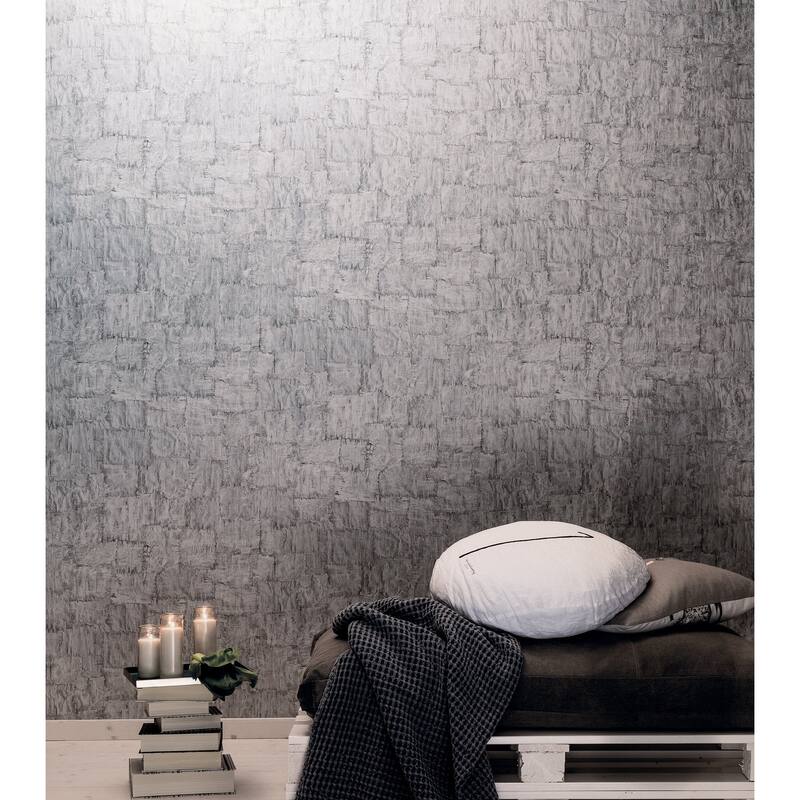 Galerie Wallcoverings Air Collection Torn Bark Sheen Textured Wallpaper Roll