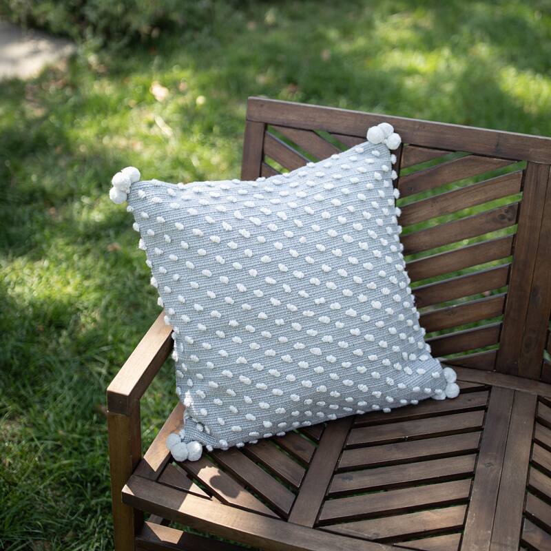 Foreside Home & Garden 20x20" Woven Gray Polyester w/Poly Fill Pillow - 20X20