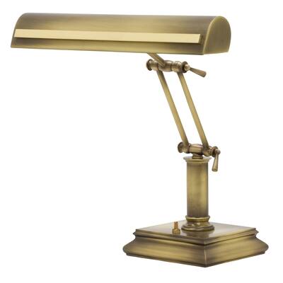 House of Troy PS14201ABPB Two Light PianoDesk Lamp PianoDesk Brass w B - One Size