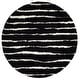 preview thumbnail 66 of 70, SAFAVIEH Venus Shag Moeidur 1.75-inch Thick Rug 6'7" Round - Black/Ivory - Round