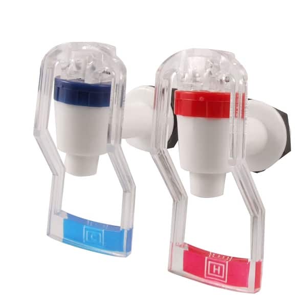 x Plastic Push Type Water Dispenser Faucet Tap White Red Blue