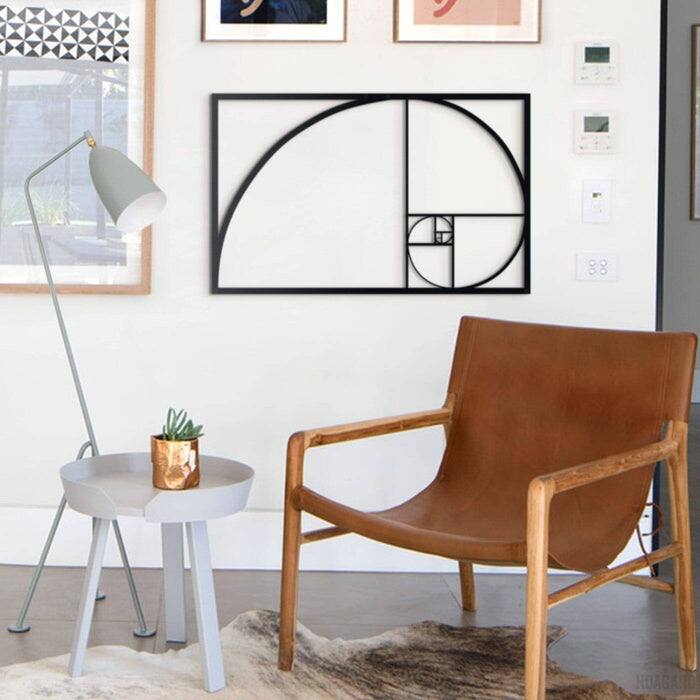Golden Ratio Metal Wall Art - Geometric Home Wall Decor