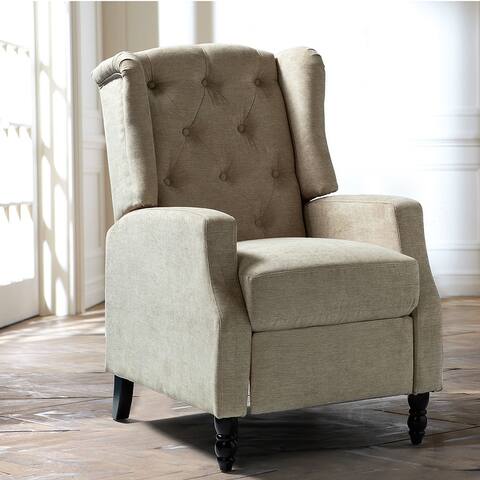 Carina Manual Recliner with Wood Legs