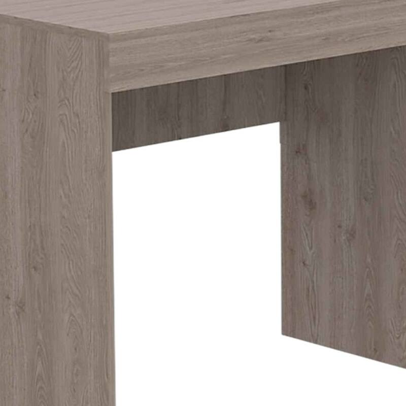 Modern Light Gray 47" Computer Desk with Drawers and Cabinet Sleek Office Workstation