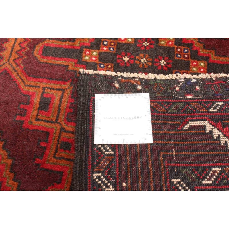 ECARPETGALLERY Hand-knotted Teimani Dark Brown Wool Rug - 3'8 x 6'1