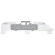 preview thumbnail 7 of 5, White Car-Shaped Twin Bed with Bench