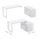 preview thumbnail 60 of 62, L-shaped executive desk With 3 Drawers for Home and Office