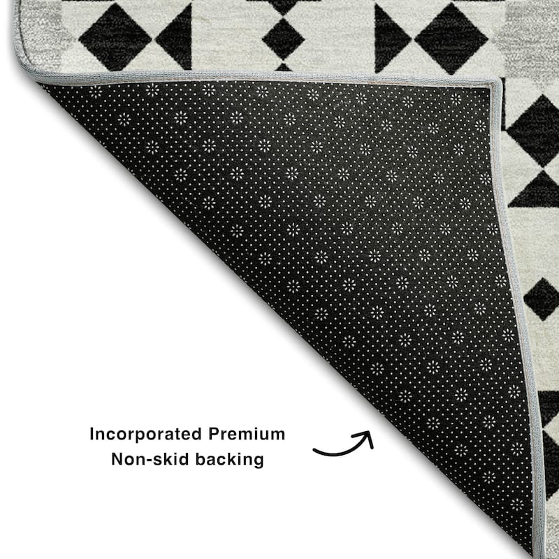 Premium Washable Super Soft Modern Mosaic Mayfield Rug