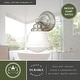 preview thumbnail 5 of 6, Huntley 1-Light 6.75 in. W Satin Nickel Bathroom Vanity Lighting Fixture, White Schoolhouse Glass Globe, Wall Mounted Sconce
