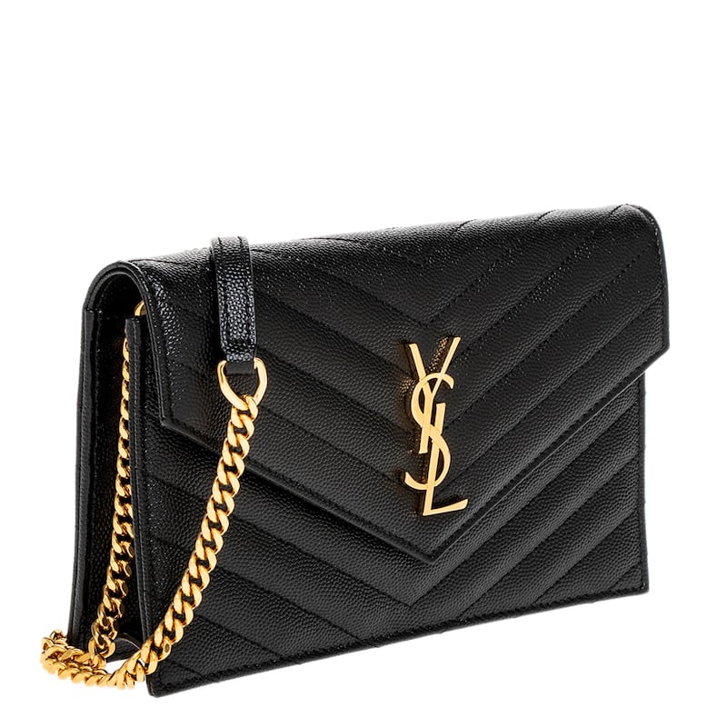 Saint Laurent Cassandre Envelope Chain Wallet