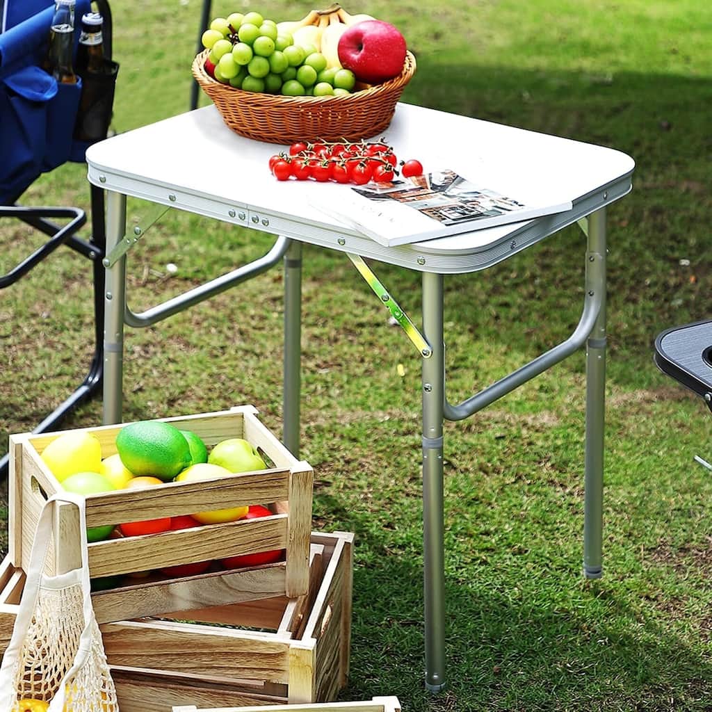 Portable Lightweight Folding Camping Table for Indoor Outdoo Picnics, Beach - N/A