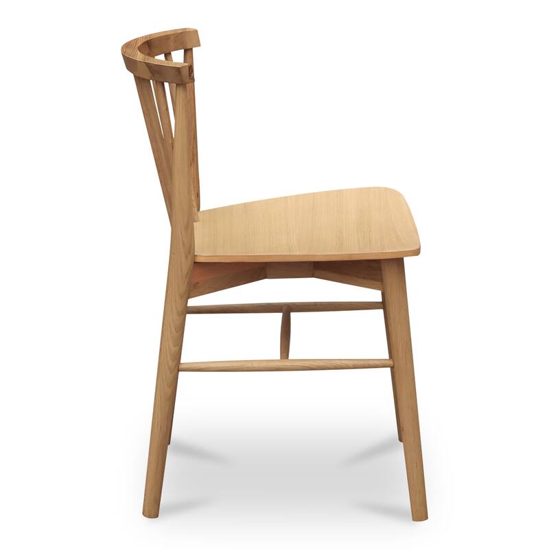 NADAAL STUDIOS Briar Dining Chair, Spindle Back, Solid Walnut Frame, Walnut Finish - Set of 2